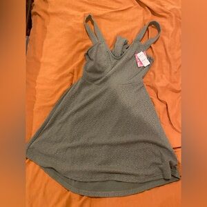 Roxy Textured Olive Dress